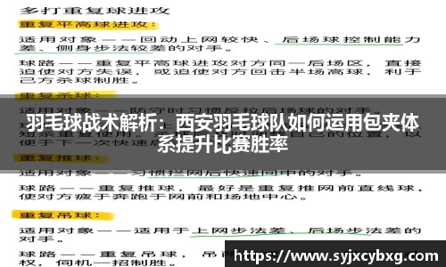 羽毛球战术解析：西安羽毛球队如何运用包夹体系提升比赛胜率