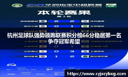 杭州足球队强势领跑联赛积分榜66分稳居第一名争夺冠军希望