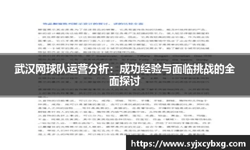 武汉网球队运营分析：成功经验与面临挑战的全面探讨